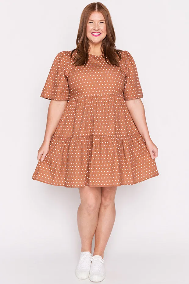 Isadora Mocha Spot Dress