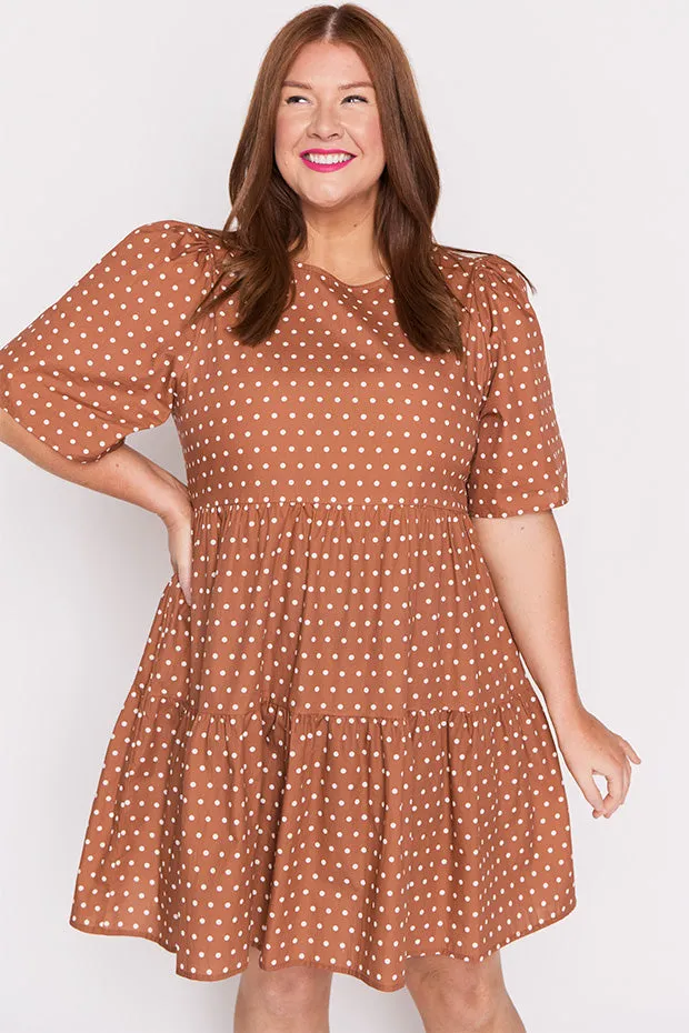 Isadora Mocha Spot Dress