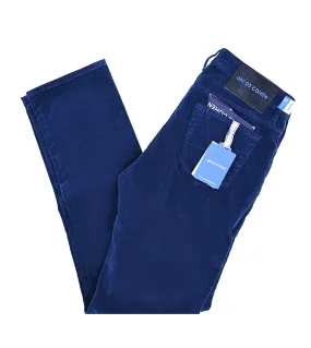 JACOB COHEN Blue Corduroy 5-Pocket Pant