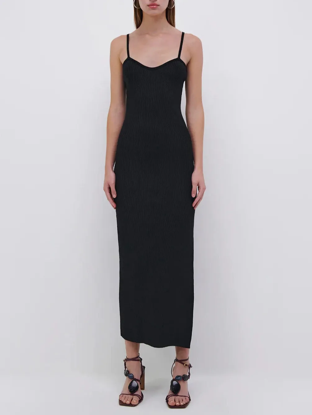 Jonathan Simkhai Emi Ribbed Slip Midi Dress