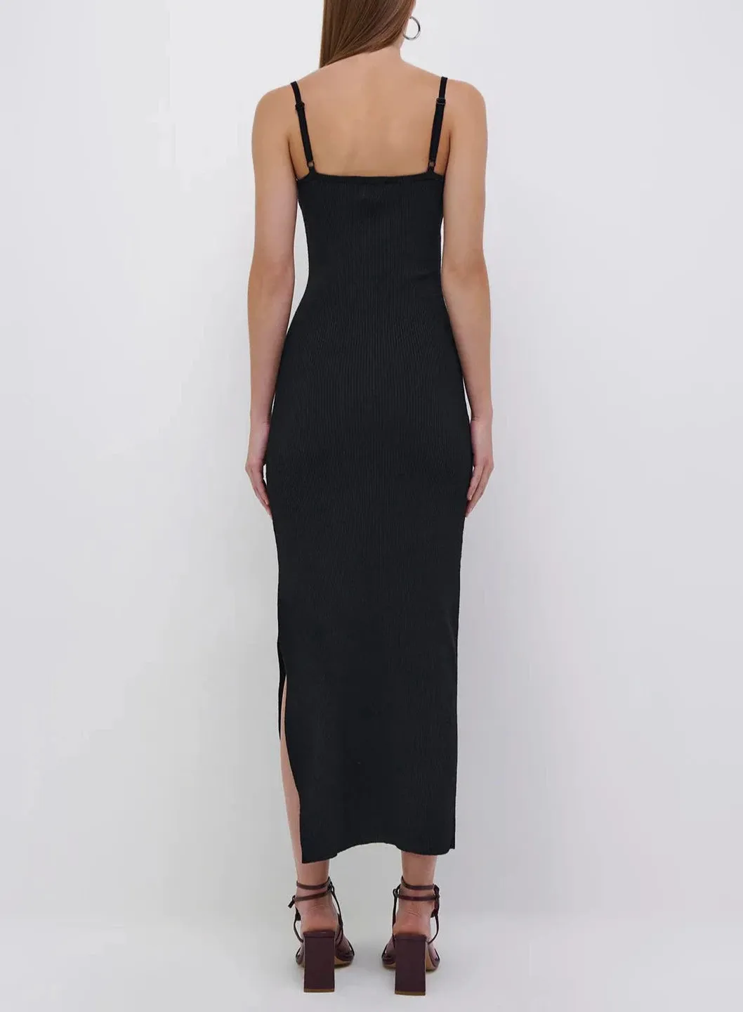 Jonathan Simkhai Emi Ribbed Slip Midi Dress