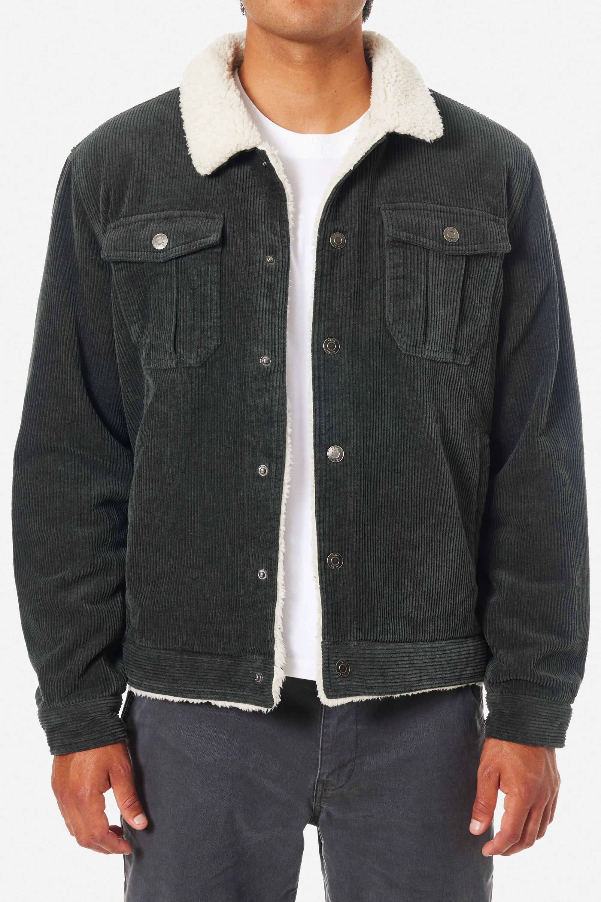 KATIN HARRIS CORDUROY JACKET - BLACK WASH