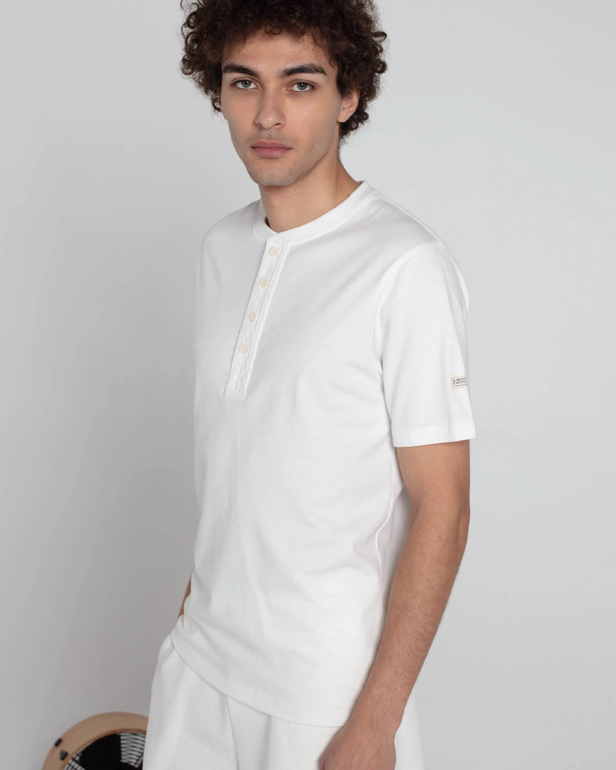 Le Mont St Michel Trenor Henley Tee - Off White