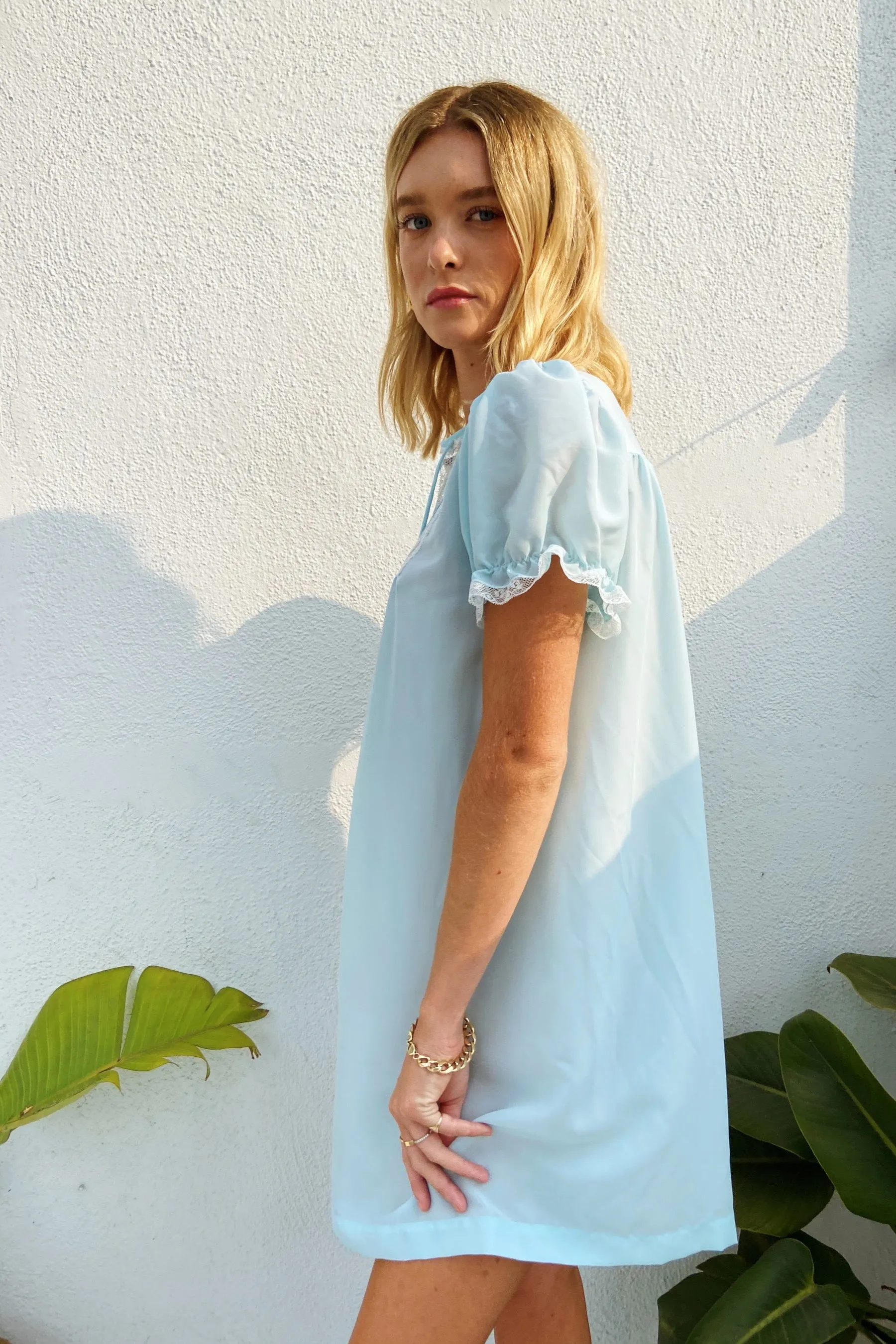 Light Blue Babydoll Dress