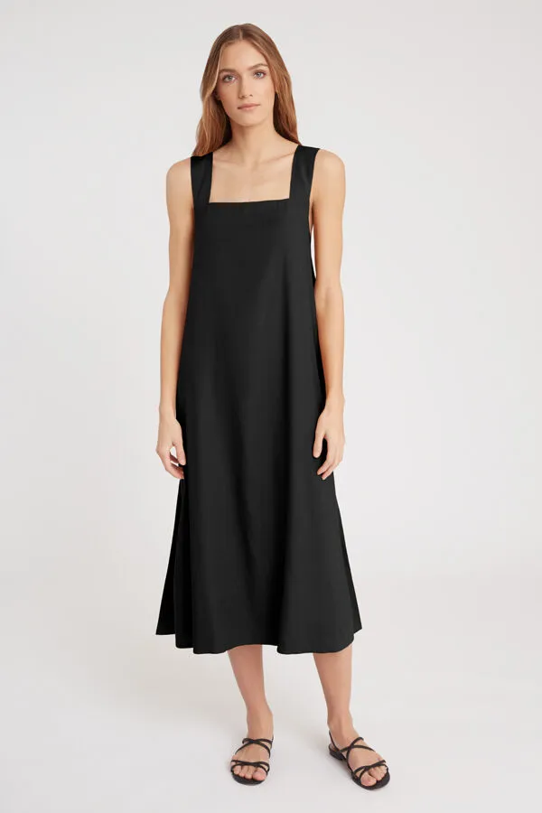 Linen Tie-Back Dress