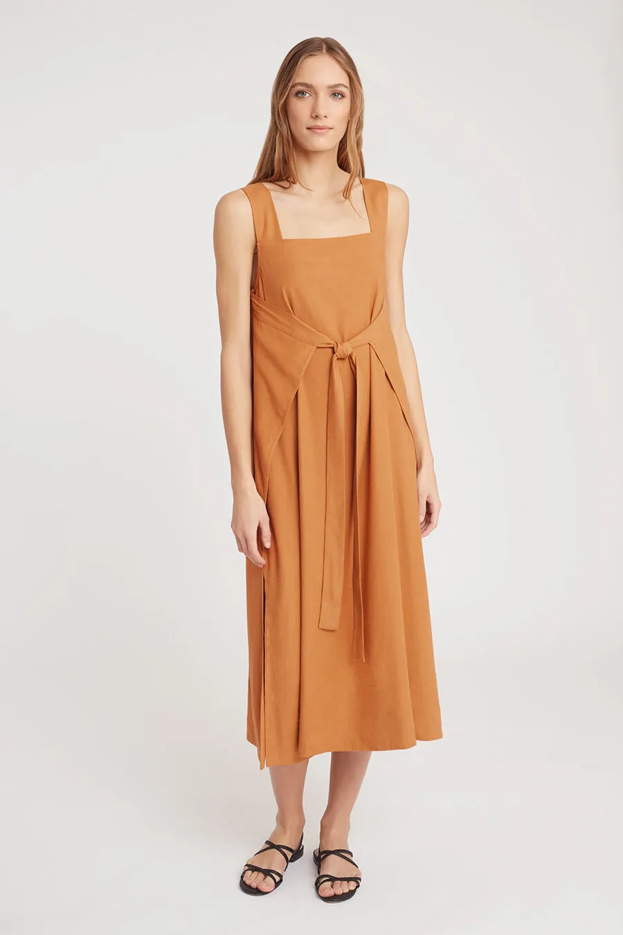 Linen Tie-Back Dress