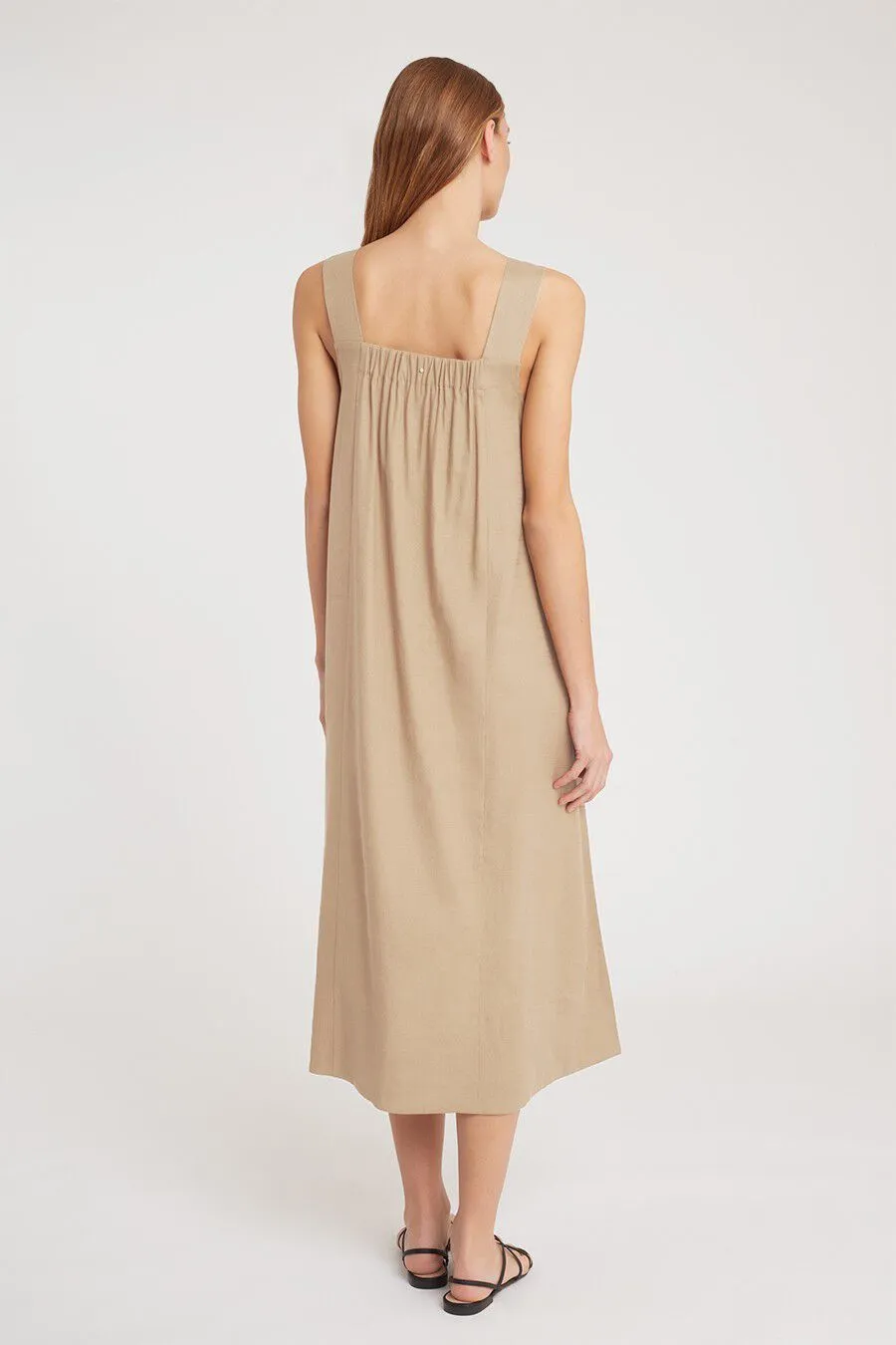 Linen Tie-Back Dress