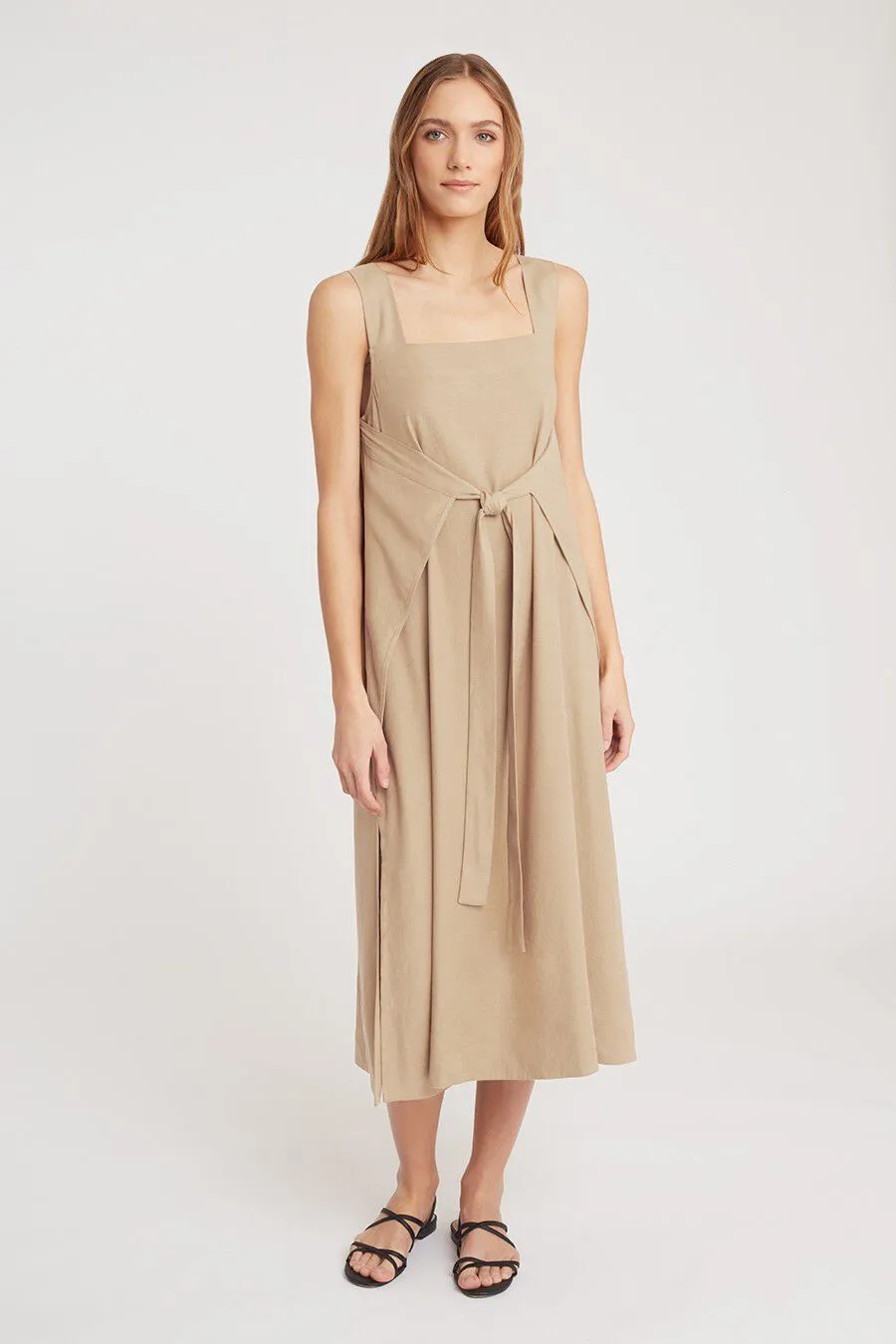 Linen Tie-Back Dress