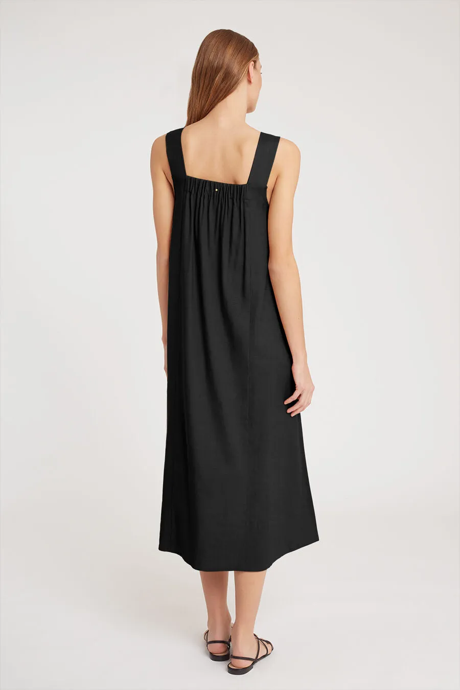 Linen Tie-Back Dress