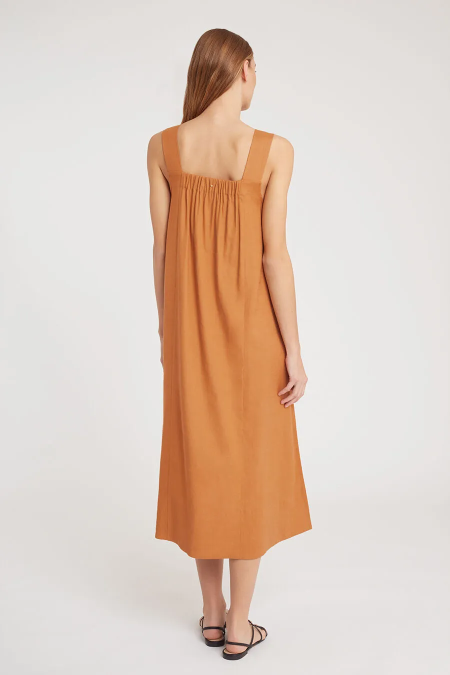 Linen Tie-Back Dress