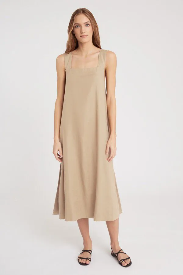 Linen Tie-Back Dress