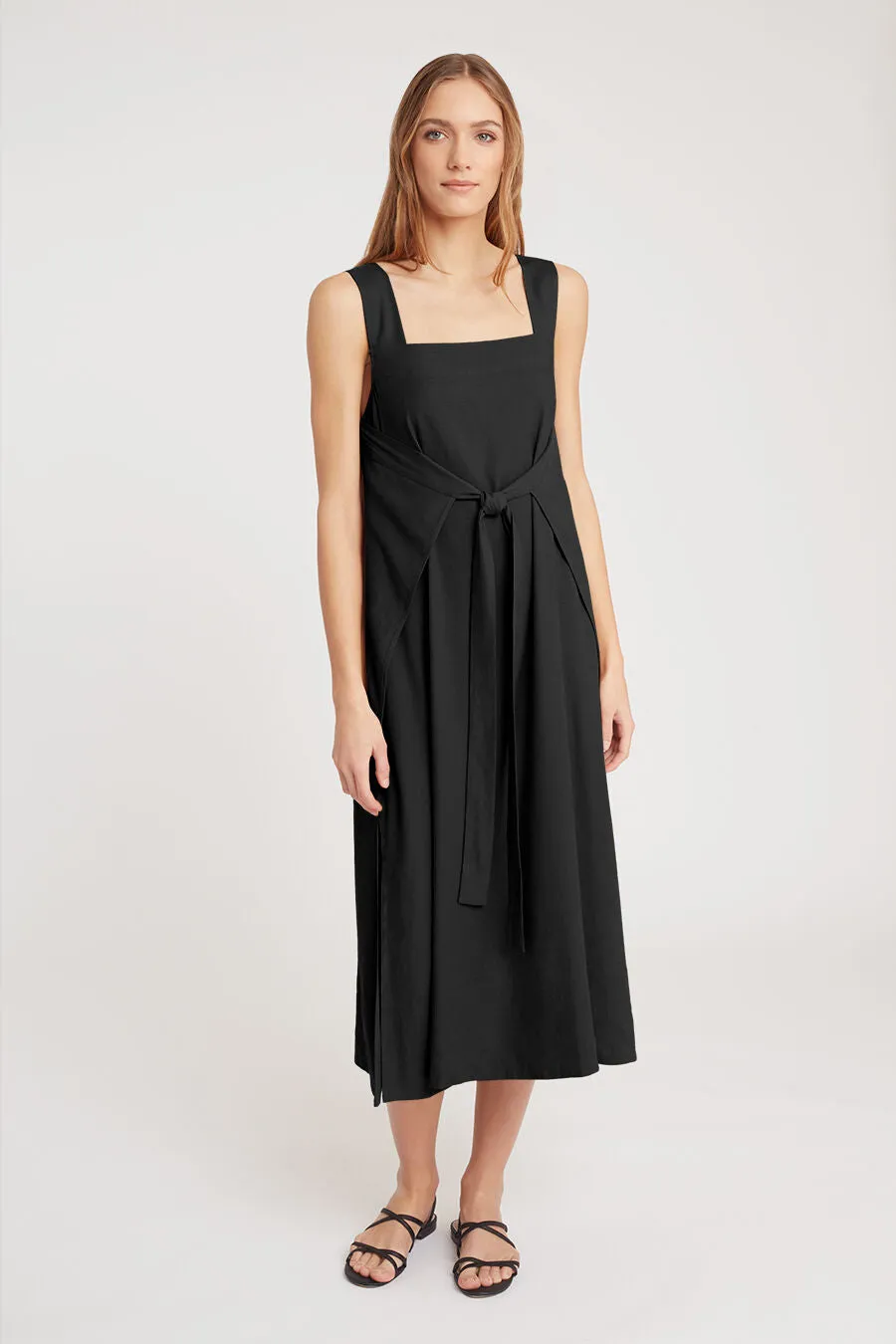 Linen Tie-Back Dress