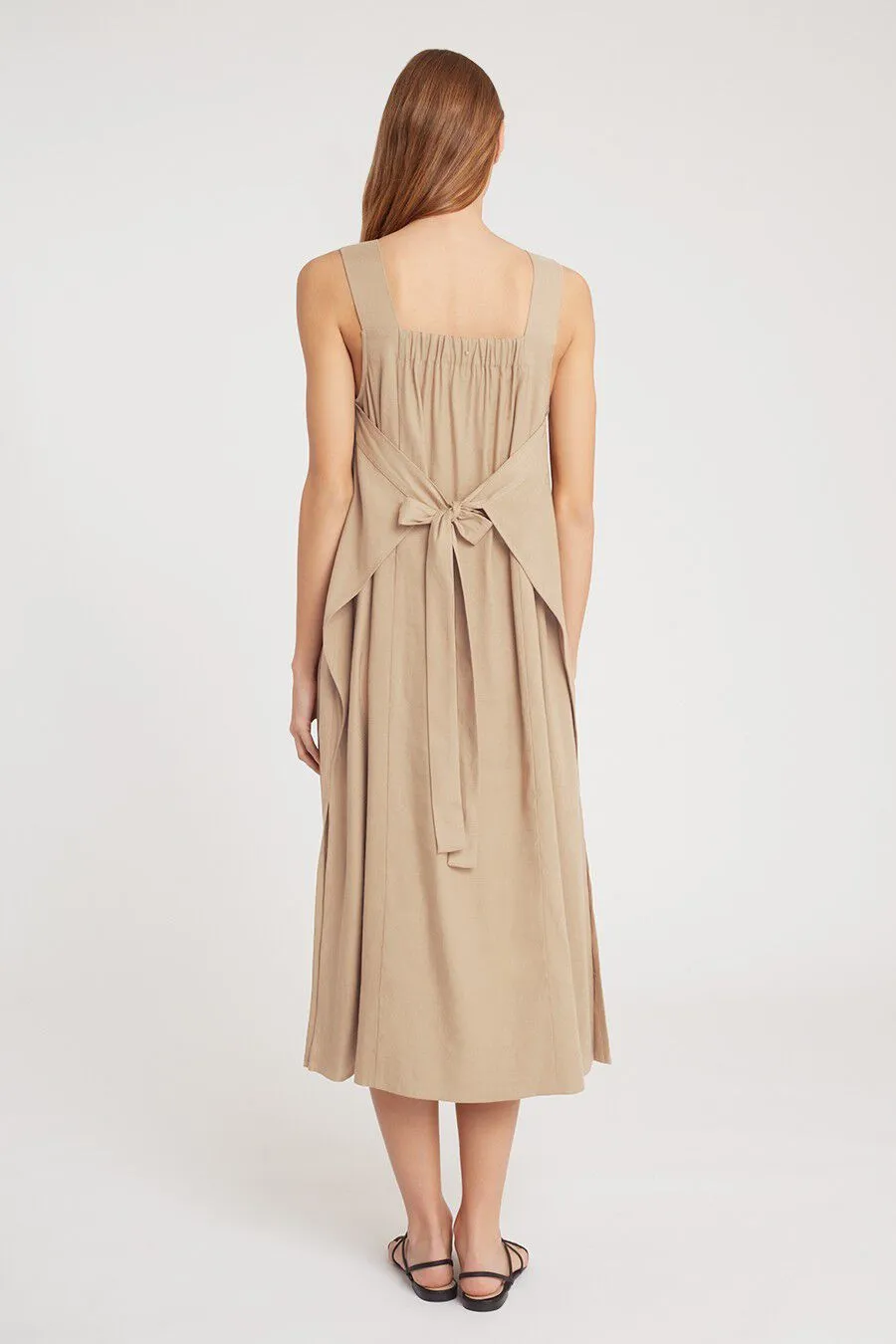 Linen Tie-Back Dress