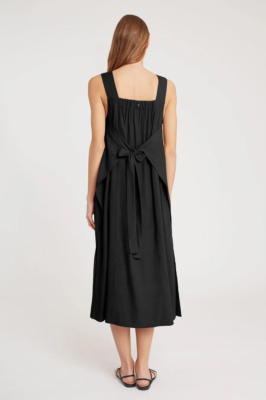 Linen Tie-Back Dress