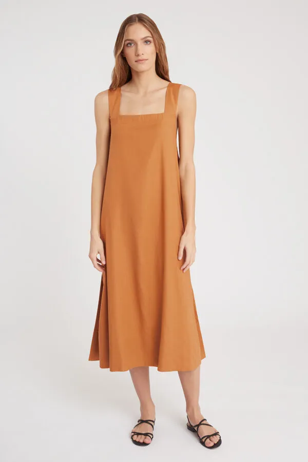 Linen Tie-Back Dress