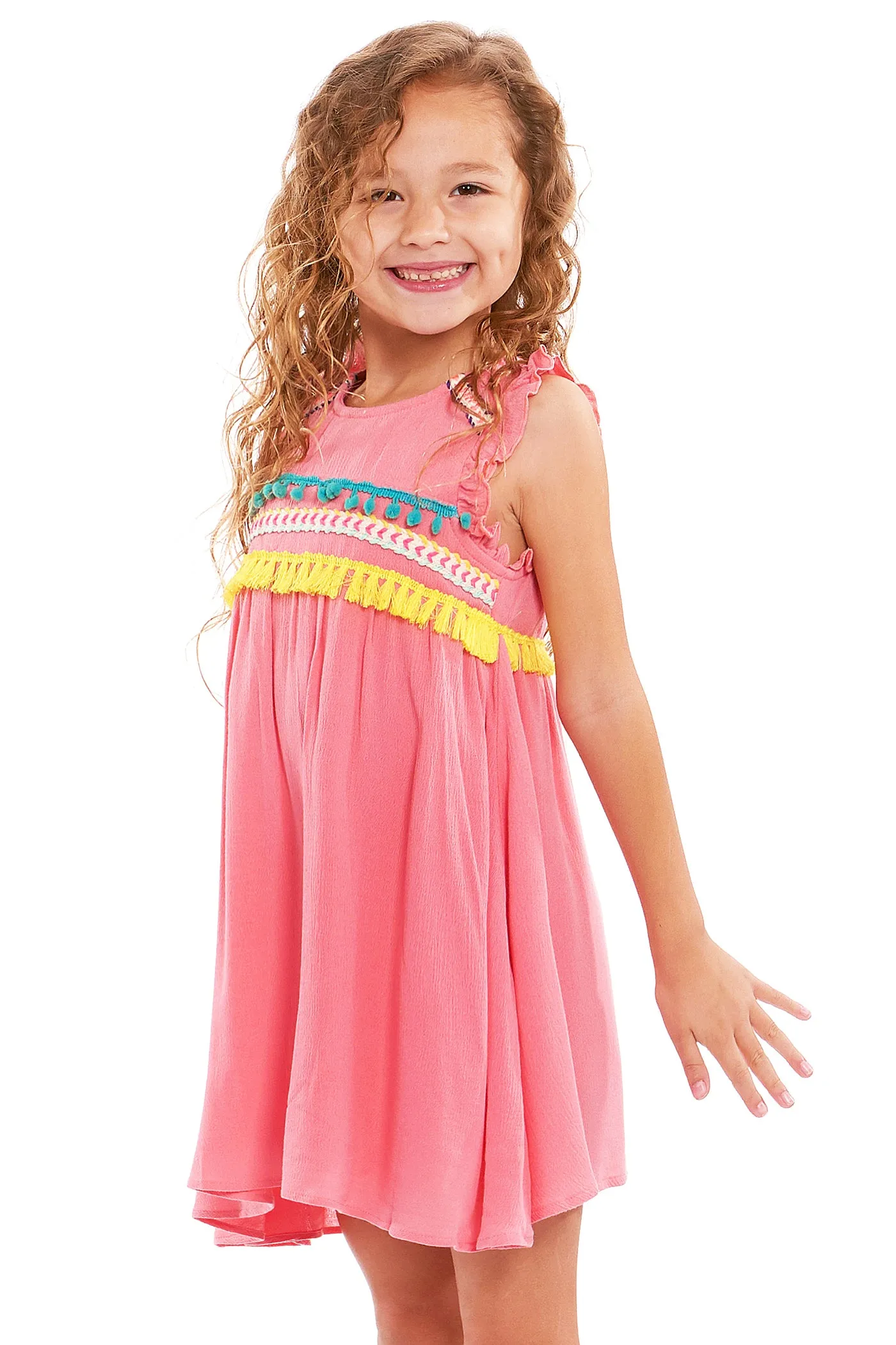 Little Girl Babydoll Dress With Embellishments