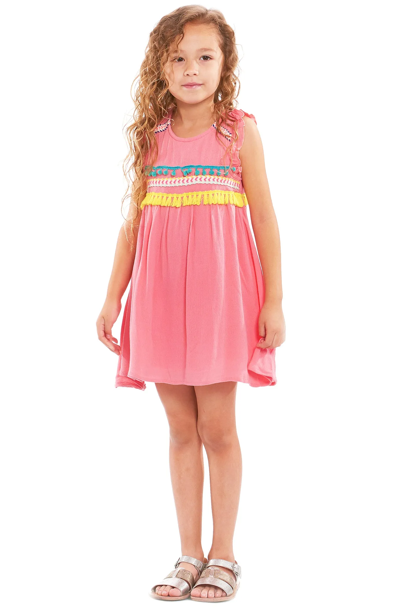 Little Girl Babydoll Dress With Embellishments