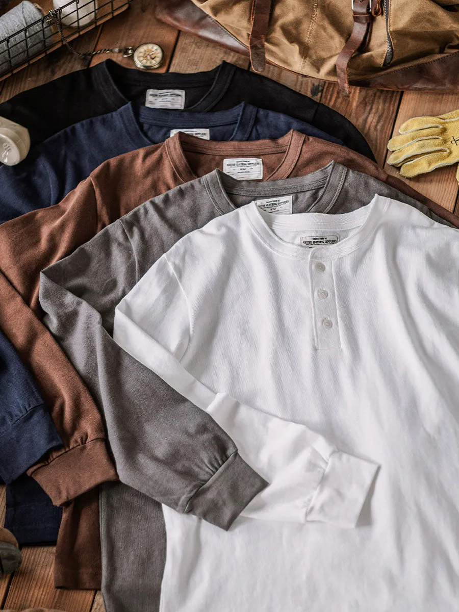 LONG SLEEVE HENLEY SHIRT