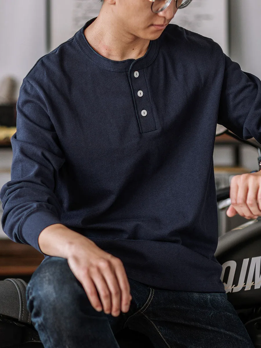 LONG SLEEVE HENLEY SHIRT