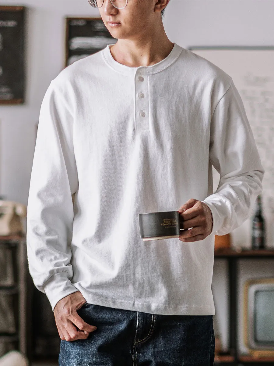 LONG SLEEVE HENLEY SHIRT