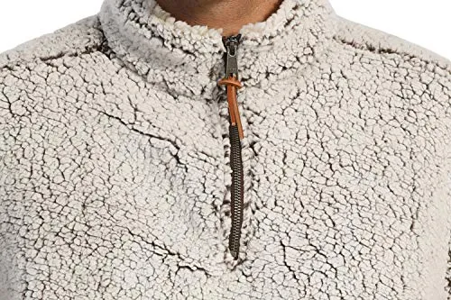 MAGNIVIT Men's Zipper Sherpa Pullover Soft Fuzzy Fleece Sweatshirt Jacket Sweater Winter Coat Coffee