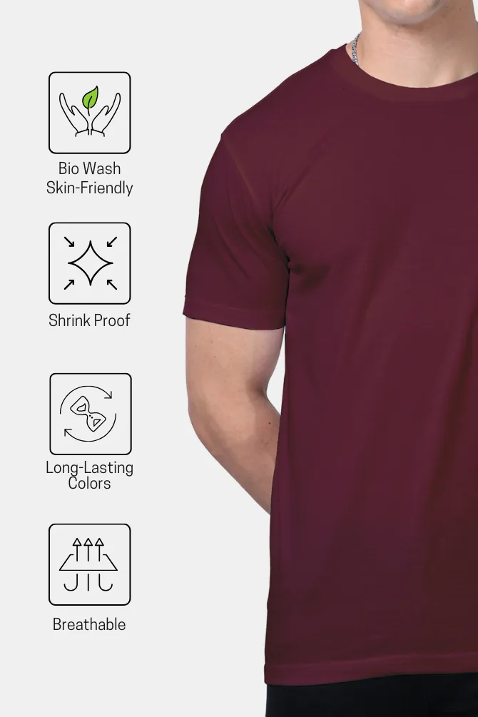 Maroon Supima Cotton T-shirt for men