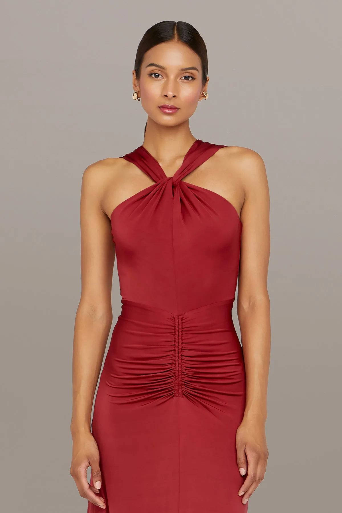 Mena Halter Jersey Dress