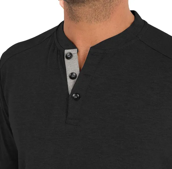 Men's Bamboo Flex Henley Shirt