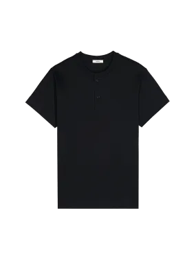 Mens DNA Henley T-Shirt—black