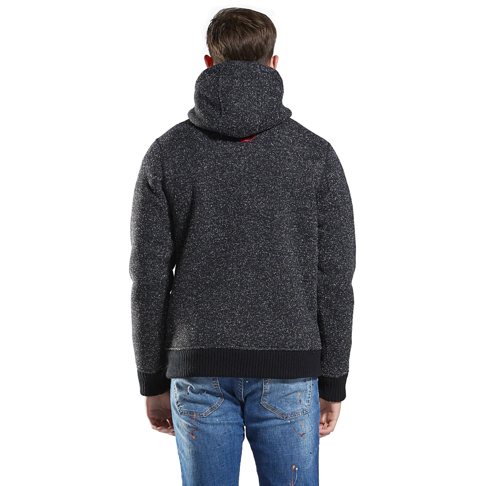 Mens Sherpa Jacket Woolen Knit bond