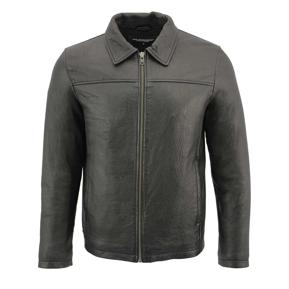 Milwaukee Leather SFM1875 Men's New Zealand Lambskin Leather with Shirt Style Collar