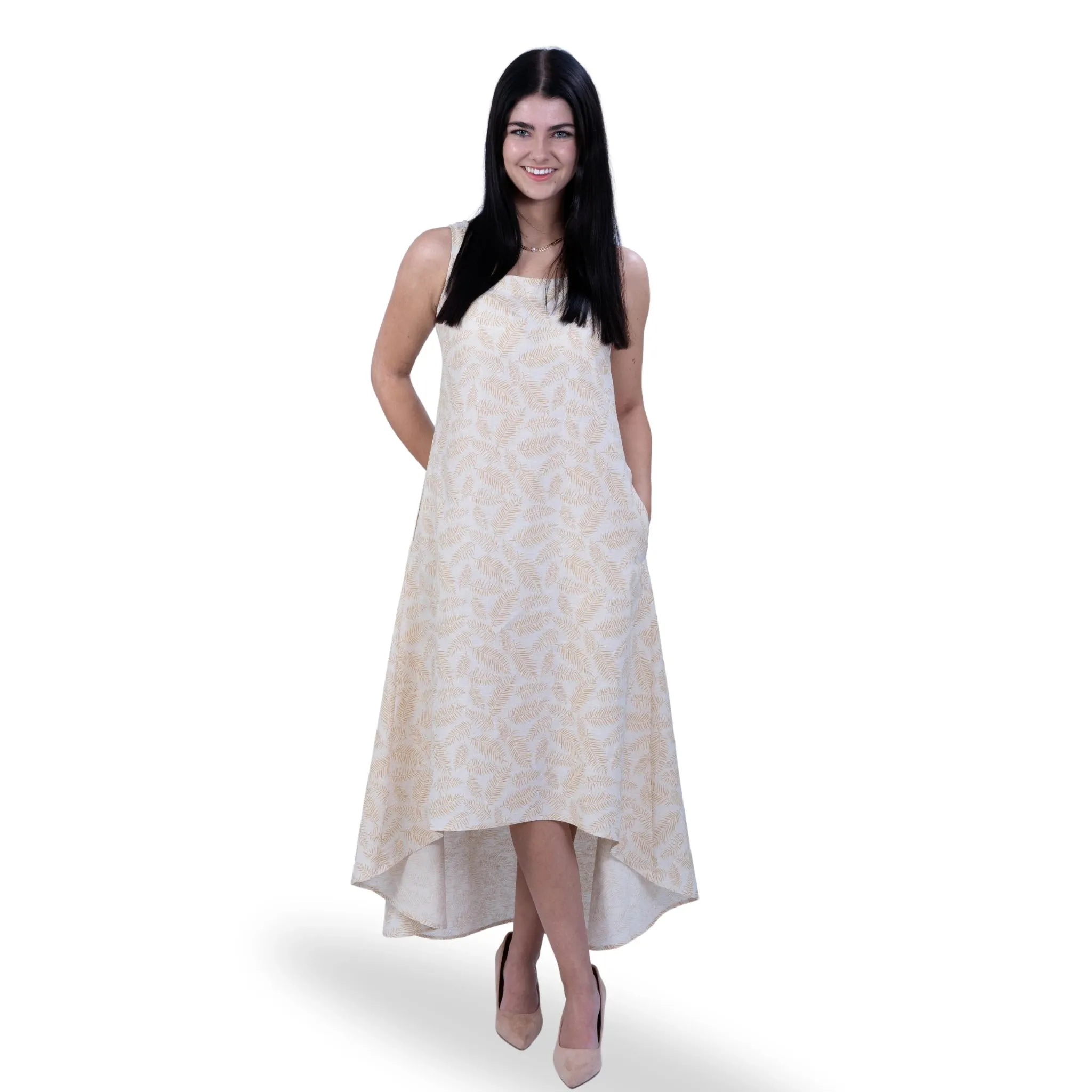 Mystic Serenity Linen Dress for Women