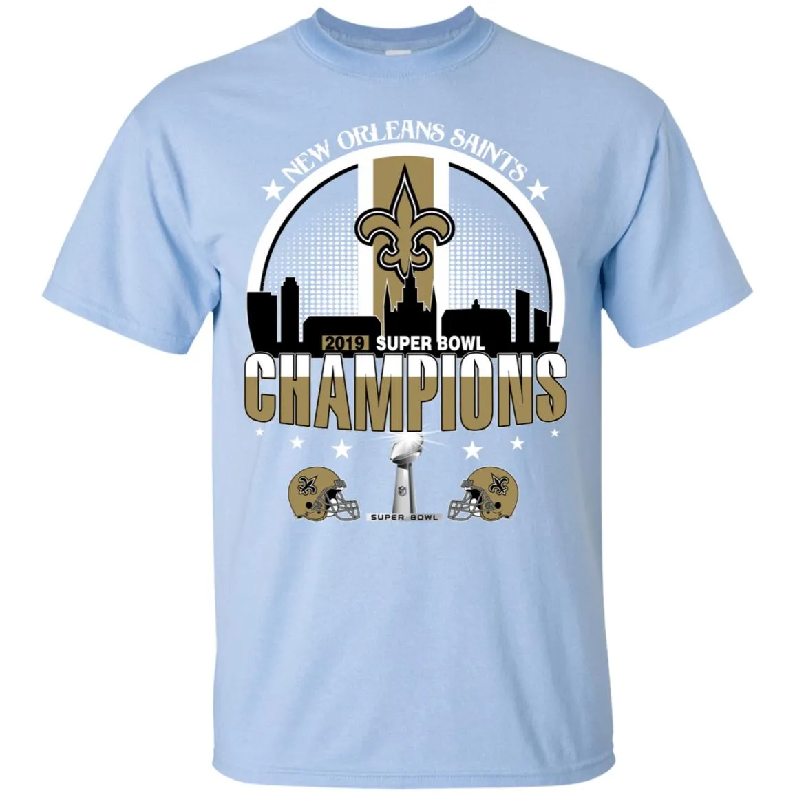 Nfl – New Orleans Saints 2019 Super Bowl Champions Football Men Cotton T-Shirt