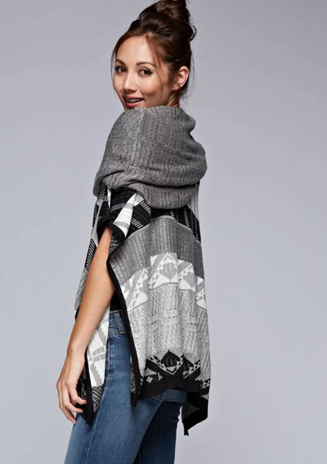 Night In Poncho Sweater