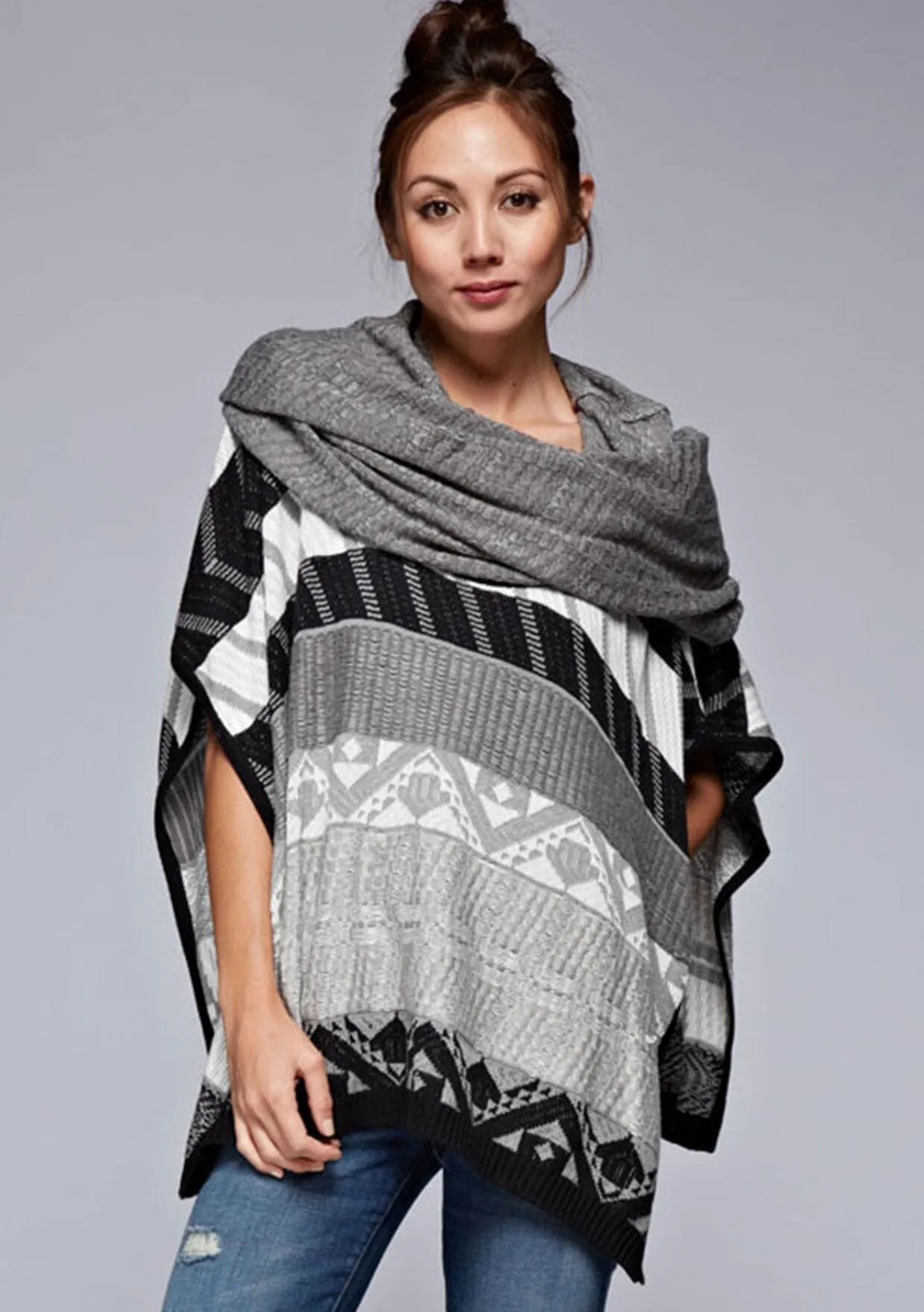 Night In Poncho Sweater