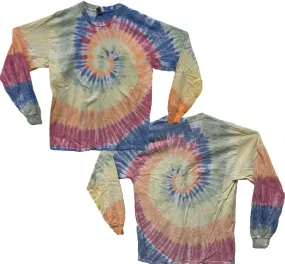 Pastel Nature Swirl Long Sleeve Tie Dye t-shirt