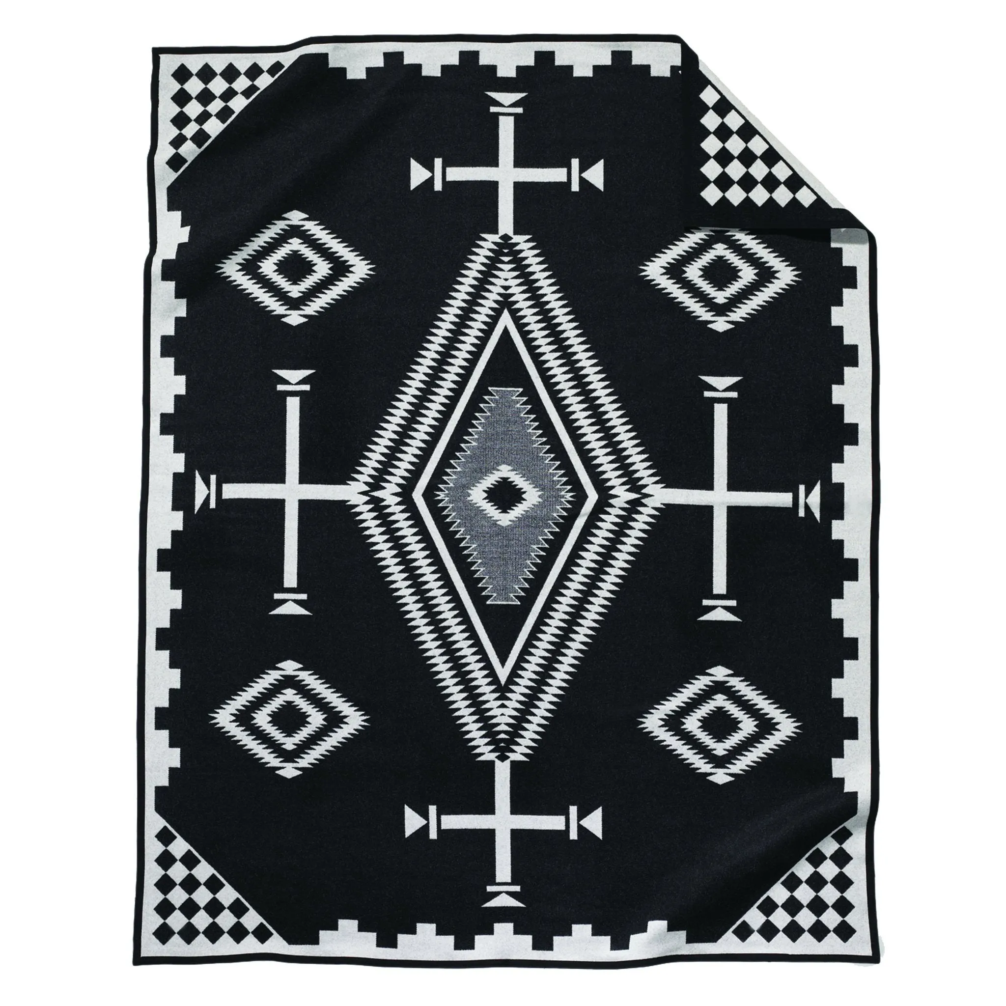 Pendleton Jacquard Blanket - Los Ojos Black