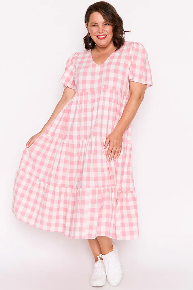 Percy Pink Gingham Dress