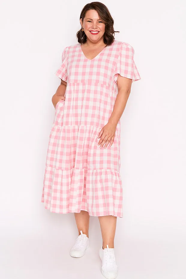 Percy Pink Gingham Dress