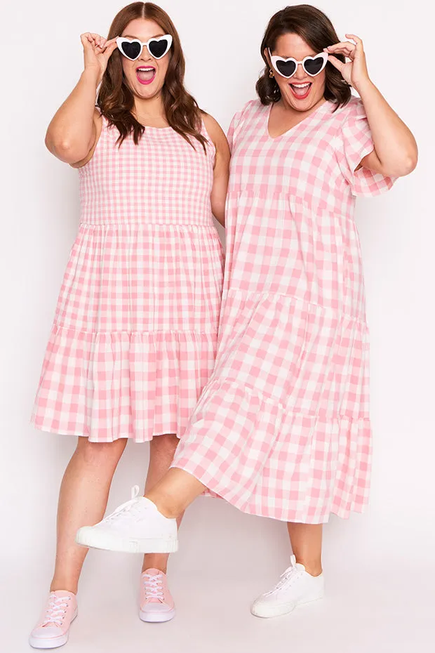 Percy Pink Gingham Dress