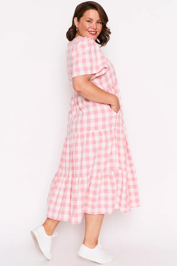 Percy Pink Gingham Dress