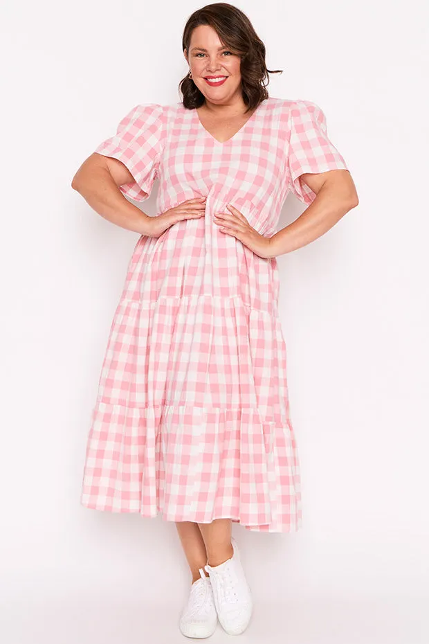 Percy Pink Gingham Dress