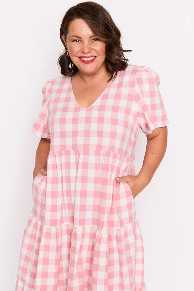 Percy Pink Gingham Dress