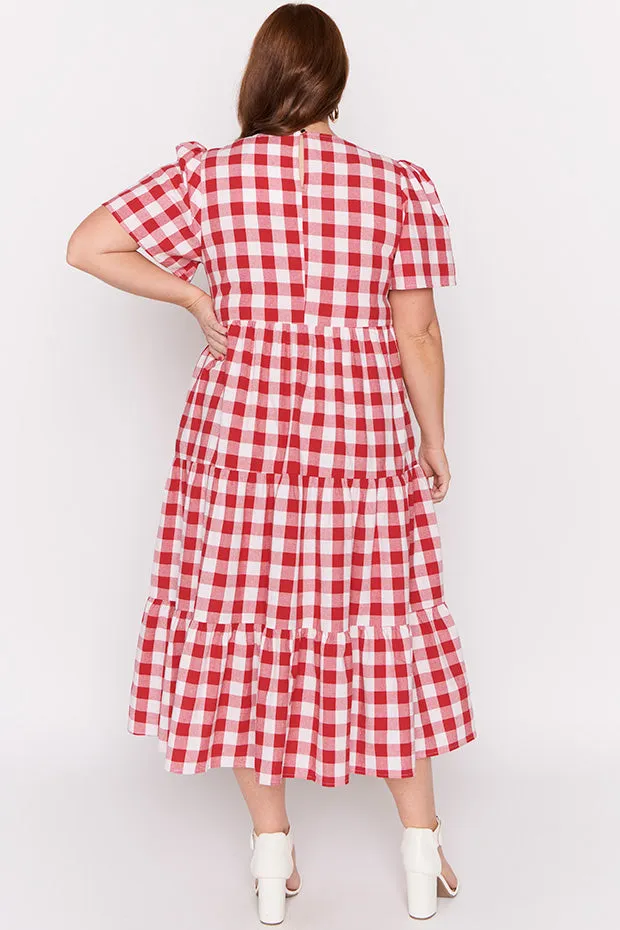 Percy Red Gingham Dress