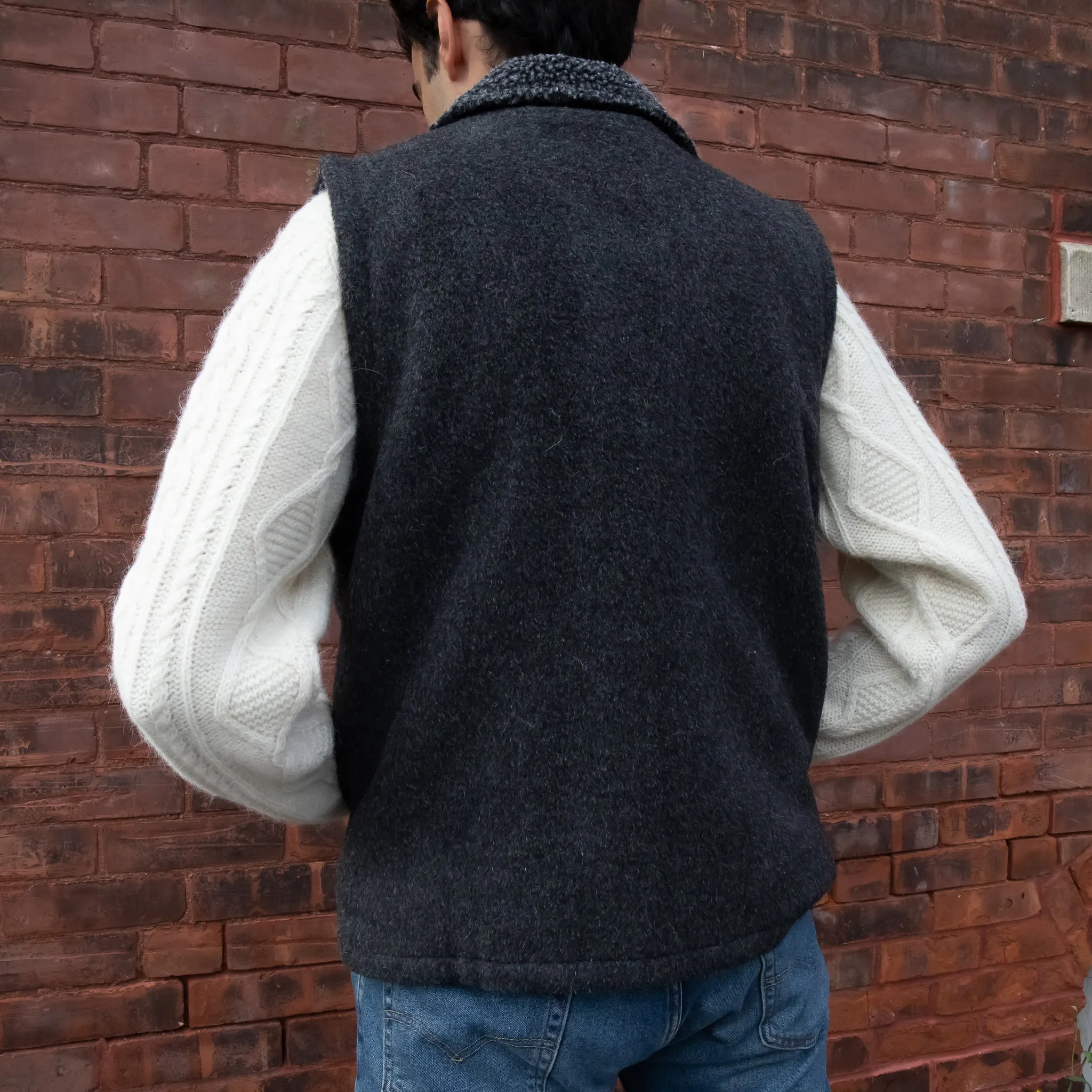 Peruvian Link Moosehead Alpaca Vest in Charcoal