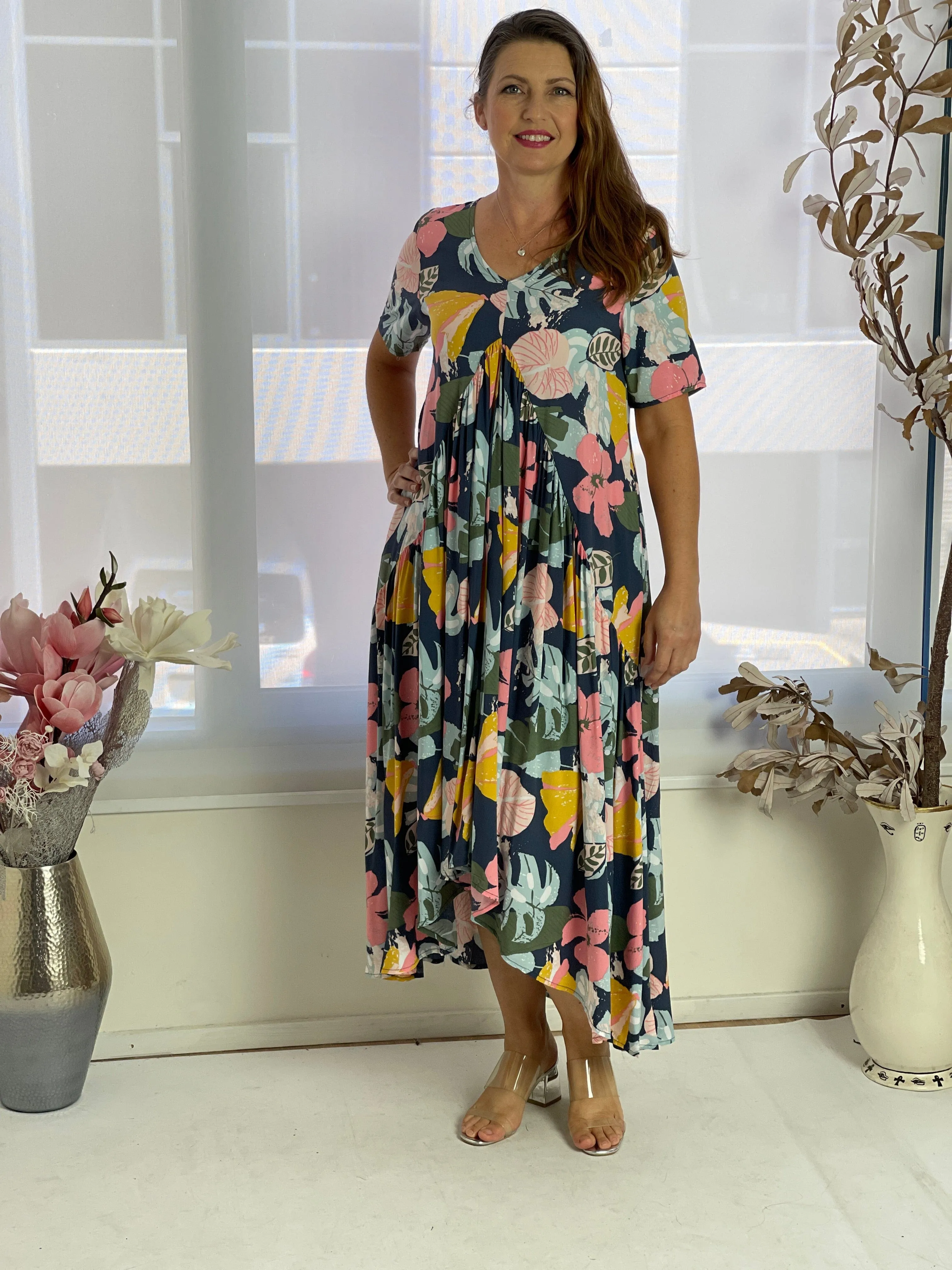 Petal Tropical Floral Dress