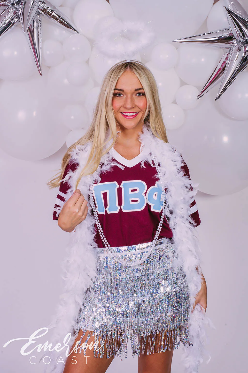 Pi Beta Phi Retro Maroon Bid Day Jersey