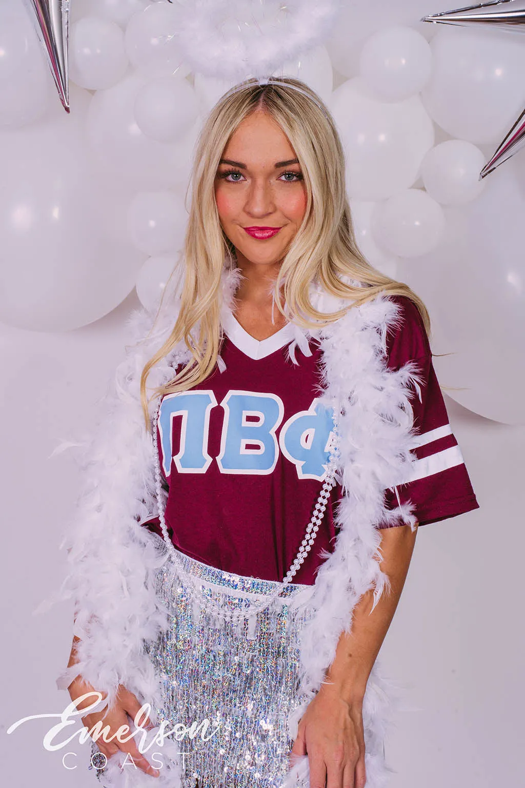 Pi Beta Phi Retro Maroon Bid Day Jersey