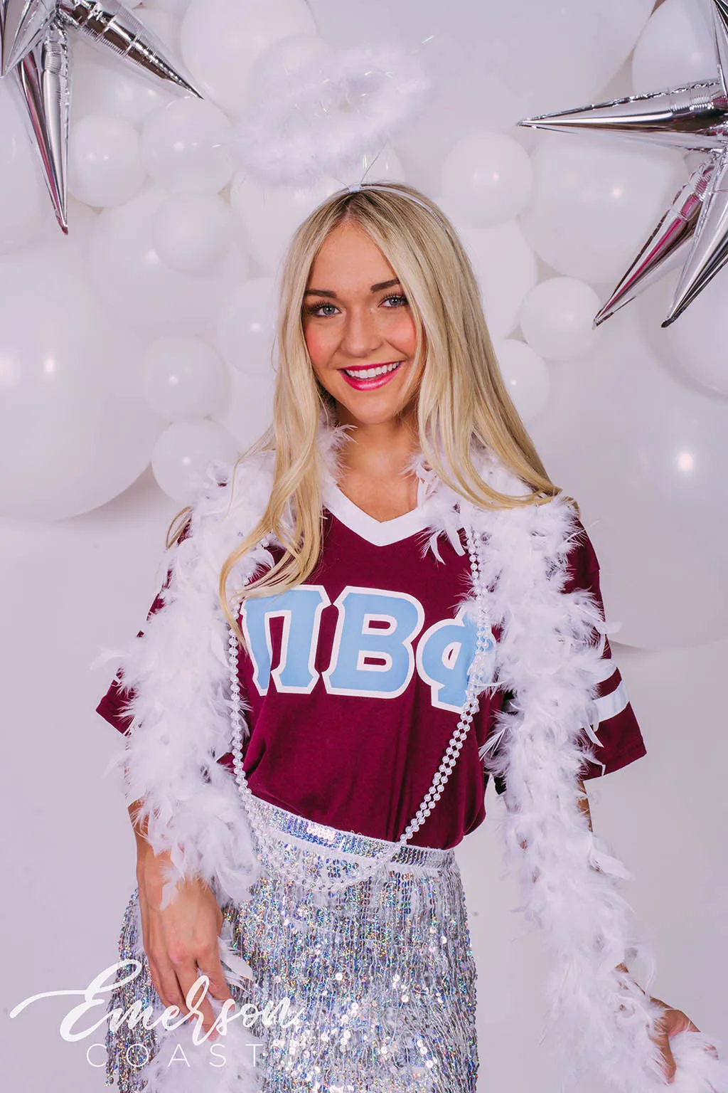 Pi Beta Phi Retro Maroon Bid Day Jersey