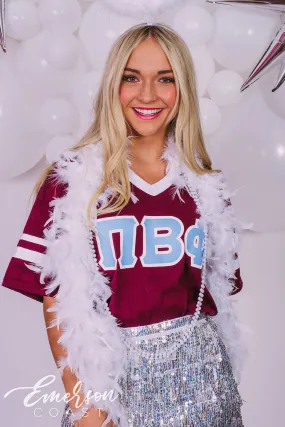 Pi Beta Phi Retro Maroon Bid Day Jersey